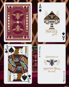 Montauk Hotel Burgundy Playing Cards