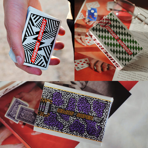 Superfly 3 decks bundle (Superfly Dazzle, Superfly Royale Green, Superfly Pantera Purple w/ Numbered Seal)